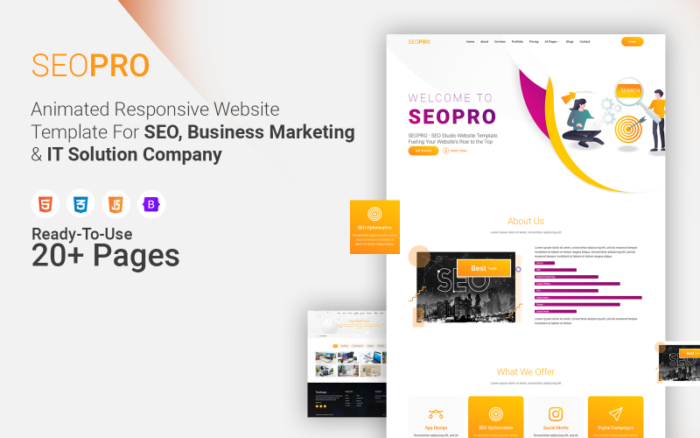 SPRO - Template Situs Web HTML Layanan SEO