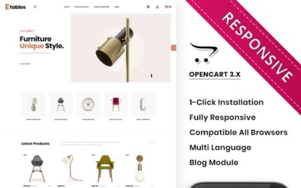 Stables: Mega Furniture Emporium - OpenCart Template