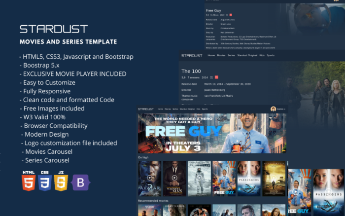 StarDust - Template Situs Web Film dan Serial