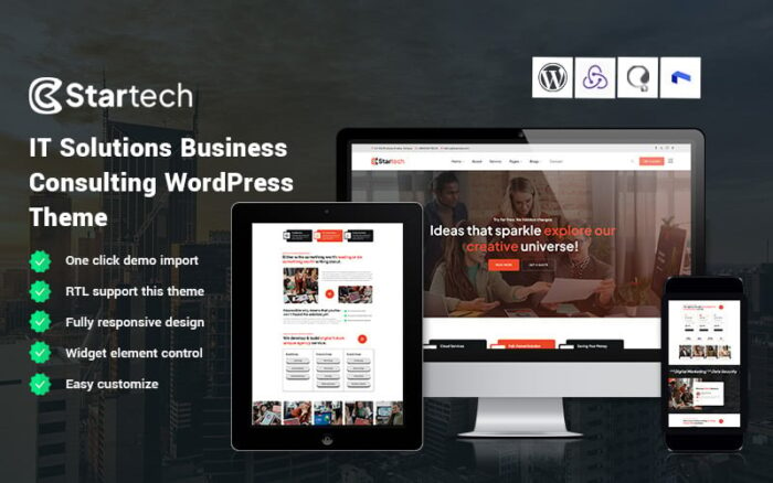 Startech - Tema WordPress Konsultasi Bisnis Solusi TI