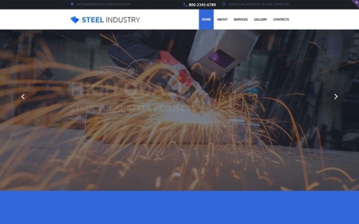 Template Situs Web Responsif Steelworks