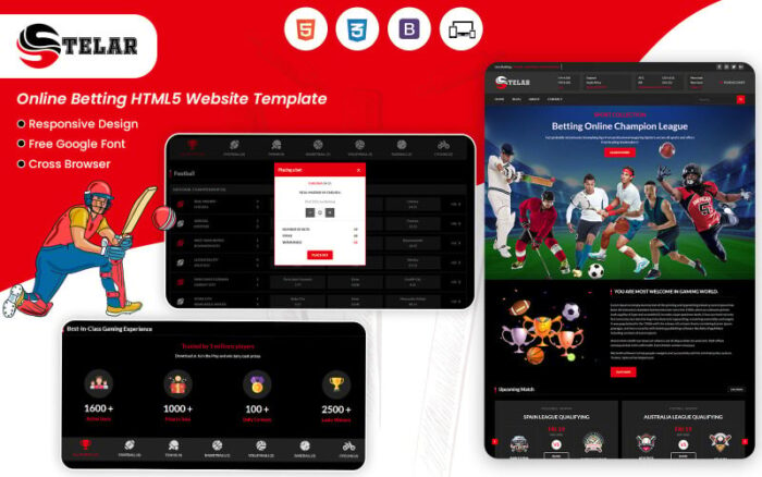 Stelar - Template Situs Web Taruhan yang Dibuat dengan HTML5