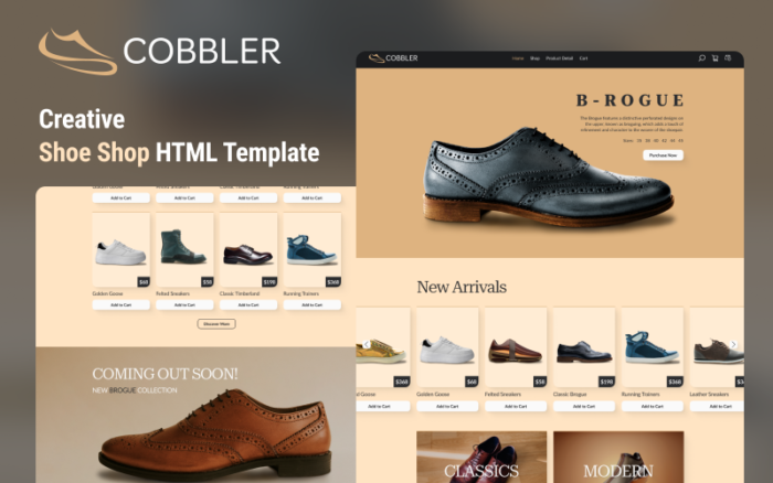 Tampil Bergaya dengan Cobbler: Tema HTML Toko Sepatu Premium