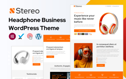 Tema WordPress Bisnis Headphone Stereo