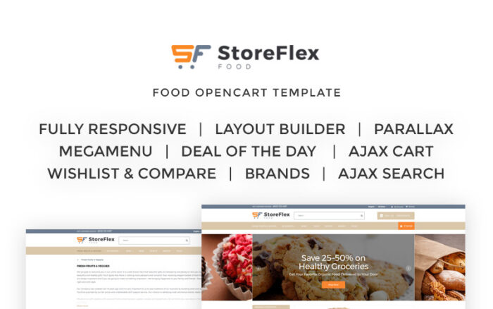 StoreFlex - Template OpenCart Responsif Makanan