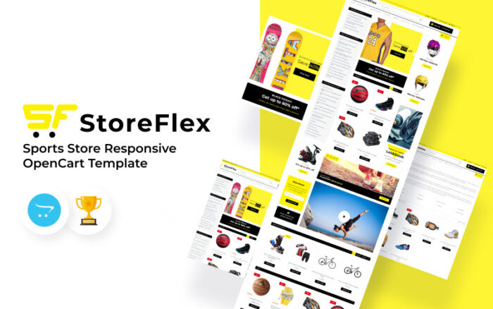 StoreFlex - Template OpenCart Responsif Toko Olahraga