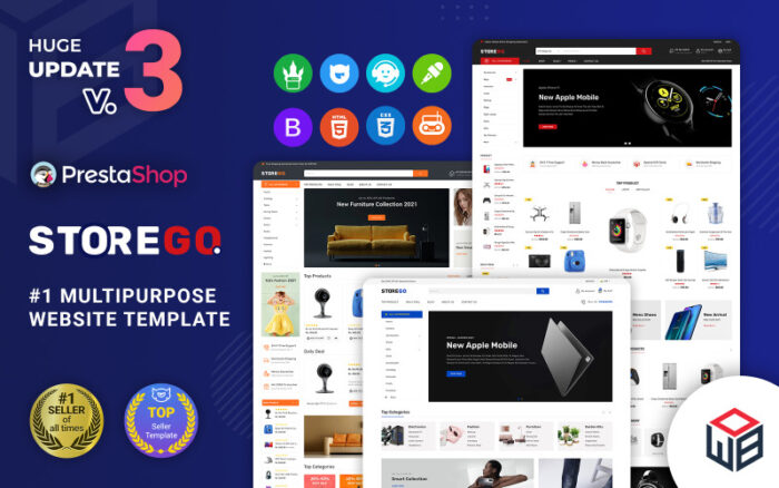 StoreGo - Tema PrestaShop Elektronik Premium Serbaguna