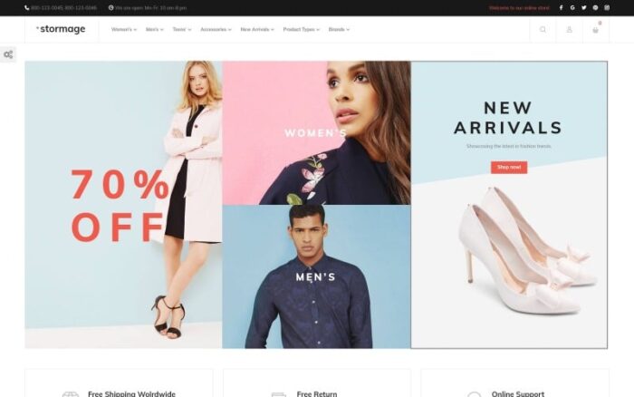 Stormage - Fashion Clothes Magento Theme