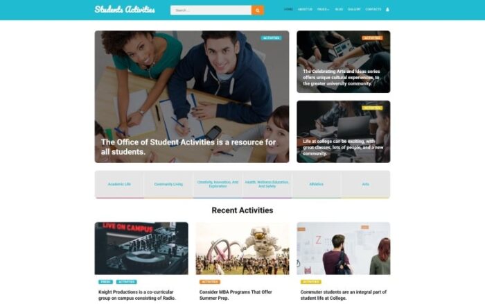 Template Joomla Aktivitas Siswa