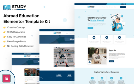 Studycare - Abroad Education Elementor Template Kit