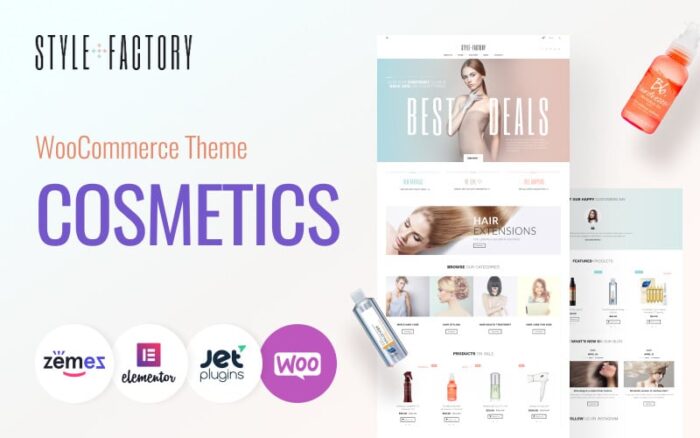 Style Factory - Tema WooCommerce Perawatan Rambut & Penataan Rambut