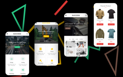 Success - Multiconcept Mobile Website Template