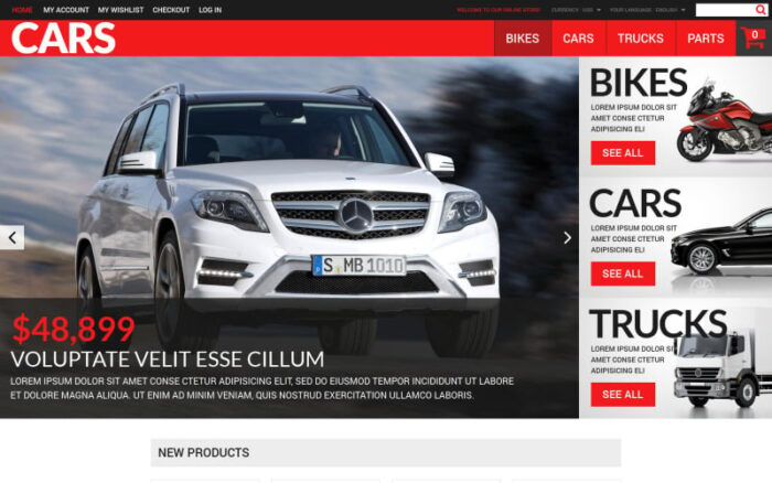 Successful Auto Dealers Magento Theme