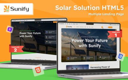 Sunify - Template Halaman Arahan HTML5 Bootstrap Energi Surya