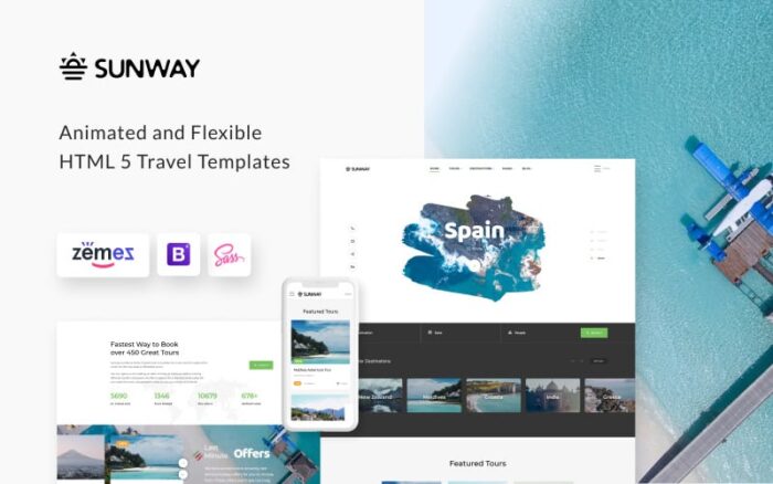 Sunway - Template Situs Web HTML Serbaguna Agen Perjalanan