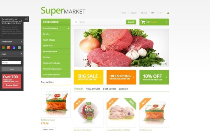 Tema PrestaShop Supermarket