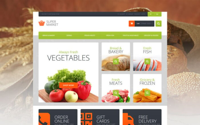 Template Supermarket Tema Magento