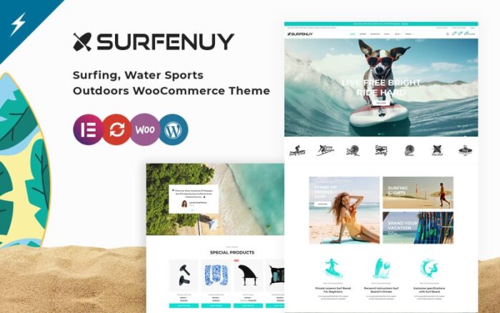 Surfenuy - Tema WooCommerce untuk Berselancar, Olahraga Air, dan Aktivitas Luar Ruangan