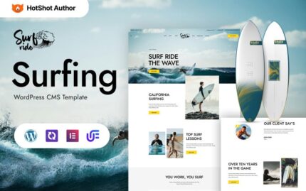 Surfride - Surfing Sports Club  WordPress Elementor Theme water