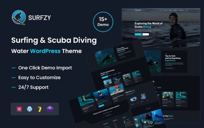 Surfzy – Tema WordPress untuk Selancar dan Menyelam di Perairan