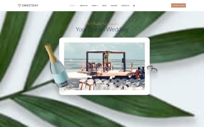 Sweetday - Template Joomla Multihalaman untuk Lokasi Pernikahan