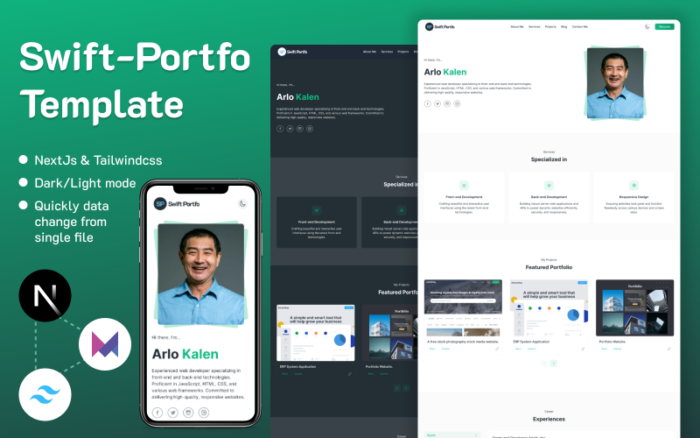 Swift-Portfo | NextJs Portfolio Template