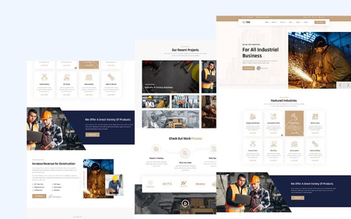 Sintaksis - Template HTML5 Pabrik & Industri