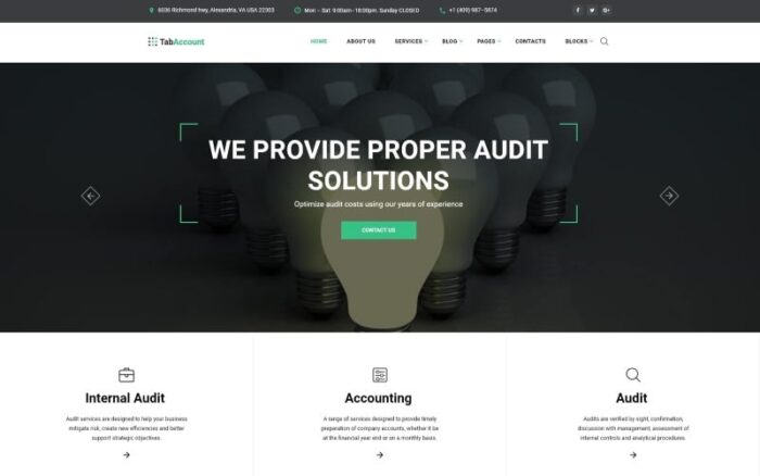 TabAccount - Template Situs Web Siap Pakai untuk Audit