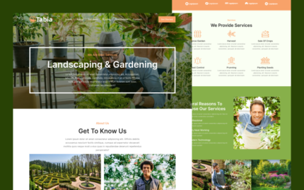 Tabia - Landscaping & Gardening Elementor Kit Landing Page Template