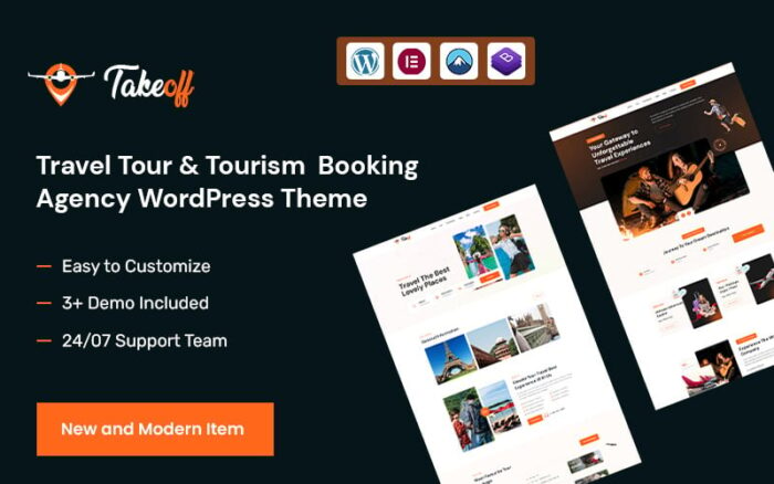 Takeoff – Tema WordPress Agen Pemesanan Wisata & Perjalanan