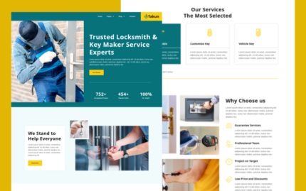 Takun - Locksmith & Key Maker Services Elementor Pro Template Kit