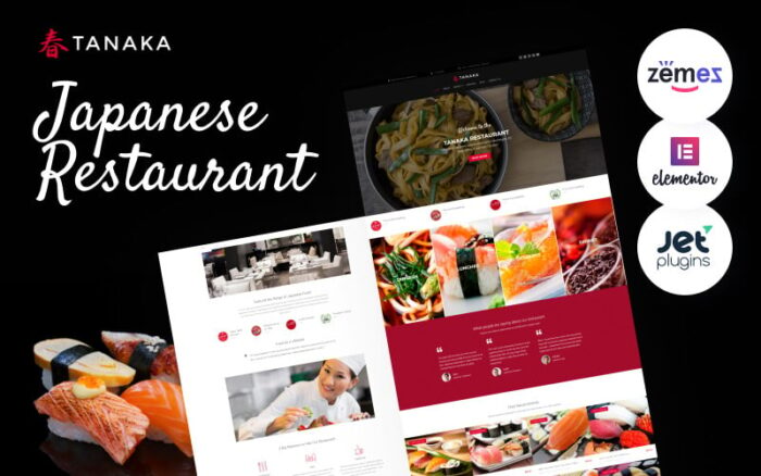 Tanaka - Tema WordPress Restoran Jepang