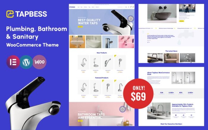 Tapbess - Tema WooCommerce Perpipaan, Kamar Mandi & Sanitasi