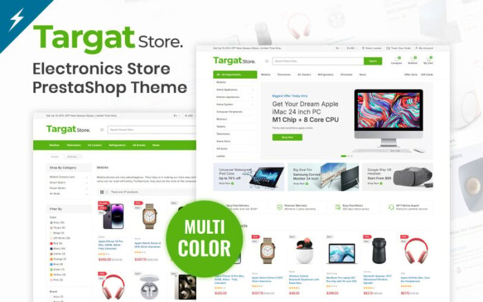 Targat - Tema PrestaShop Elektronik dan Mega Shop