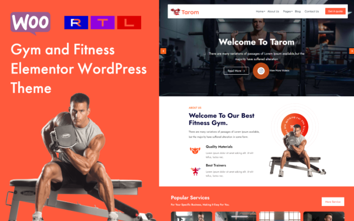 Tarmo - Tema WordPress Kebugaran Gym