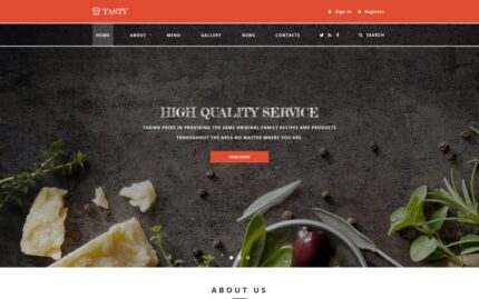 Tasty - Template Situs Web Kafe dan Restoran