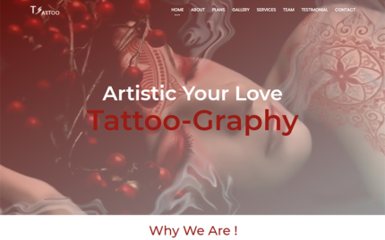 Tattoo Landing Page Template