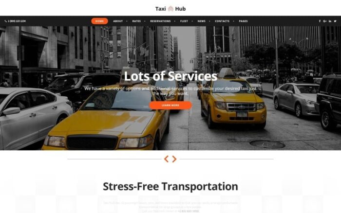 TaxiHub - Template Situs Web Responsif Taksi