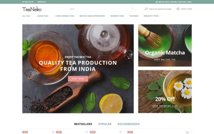 TeaNeko - Tema Magento Situs Teh