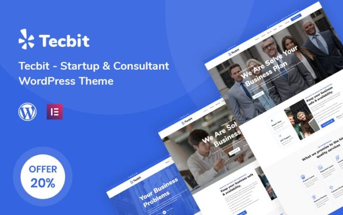 Tecbit - Tema WordPress Startup dan Konsultan Responsif