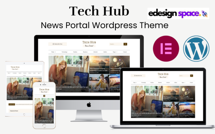 Tech Hub - Tema WordPress Portal Berita