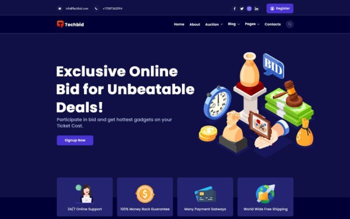 Techbid - Template Next.js Penawaran dan Lelang