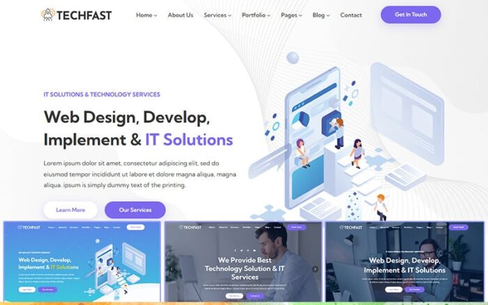 Techfast - Template Situs Web HTML5 Serbaguna untuk Layanan Bisnis & Solusi TI