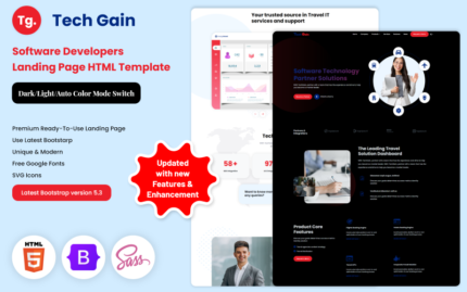 TechGain - Software Developers Landing Page