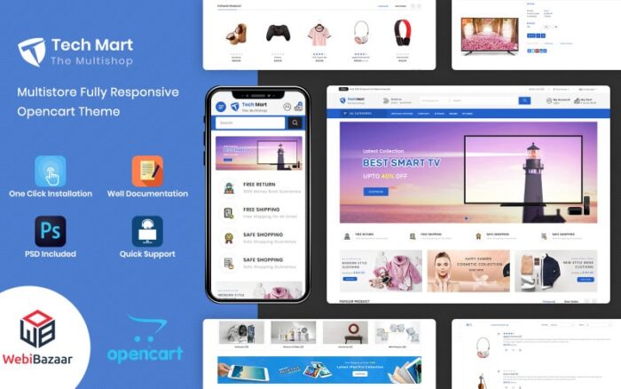 TechMart - Shopping Mall OpenCart Template