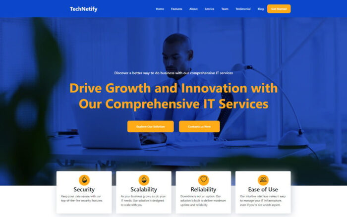 TechNetify | Template Halaman Landing Responsif dengan Bootstrap