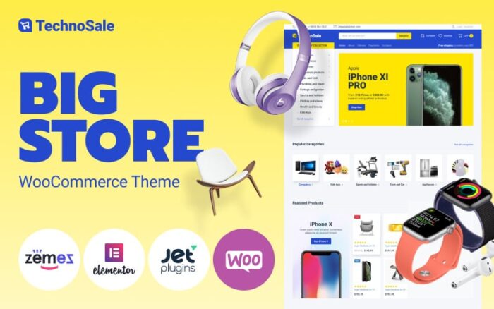 TechnoSale - Tema WooCommerce Toko Kelontong E-Commerce Online Modern