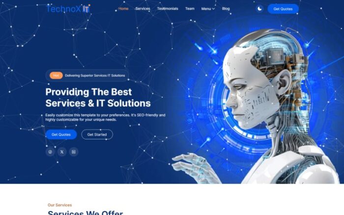 Technoxit | Tema WordPress Responsif Serbaguna untuk Solusi TI & Layanan Bisnis