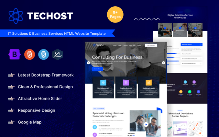 Template Situs Web HTML Techost - Solusi TI & Layanan Bisnis