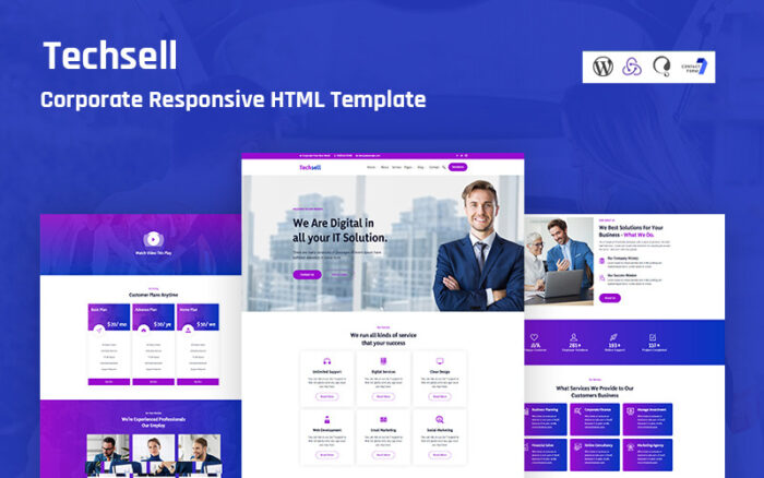 Techsell – Template Situs Web Responsif Perusahaan